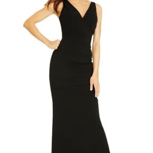 Emerald Sundae Black Maxi V-Neck Dress